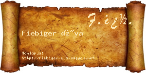 Fiebiger Éva névjegykártya