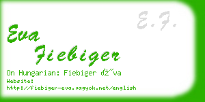 eva fiebiger business card